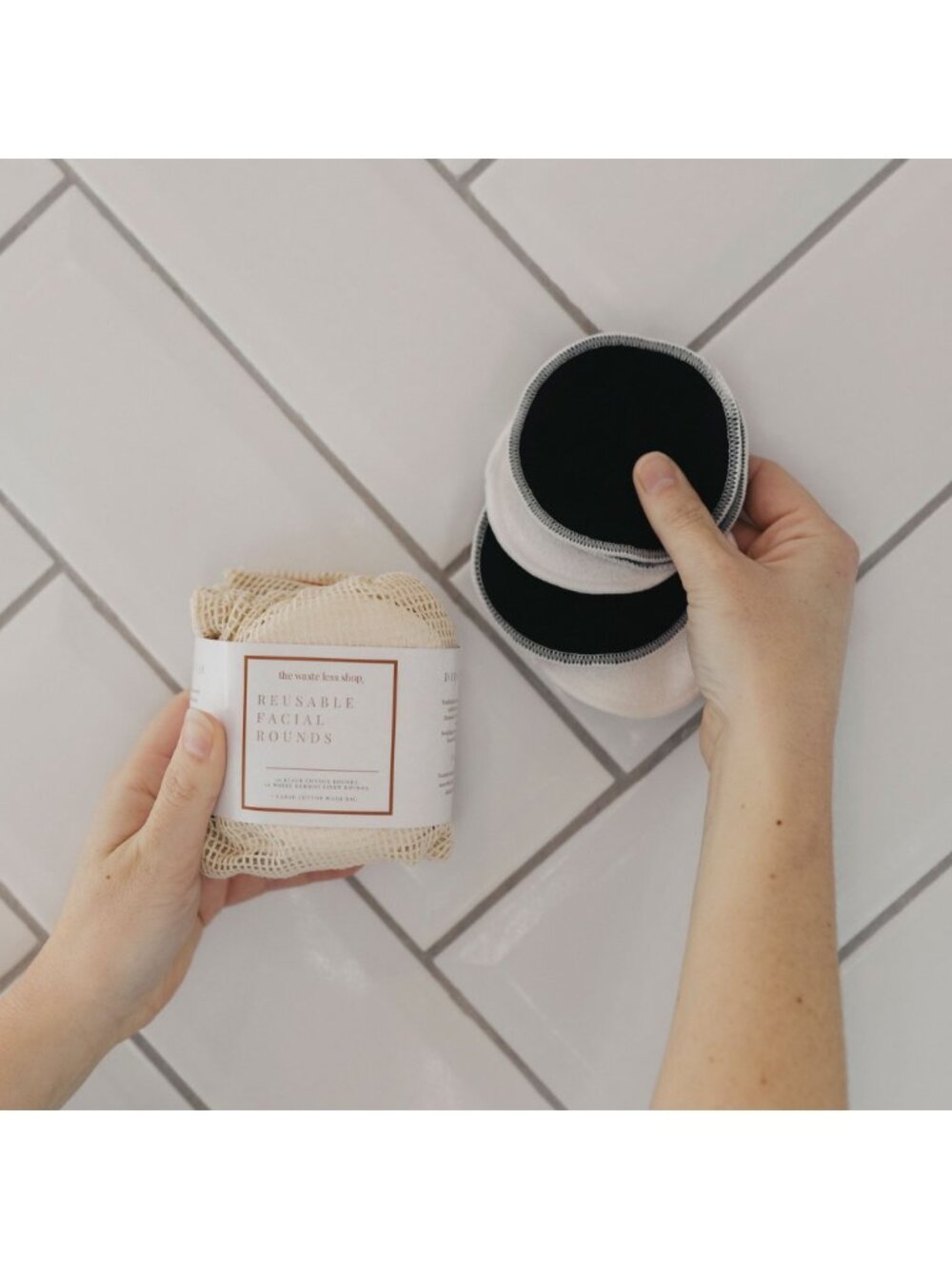 Reusable Facial Rounds with Wash Bag Environmentally Friendly NEW